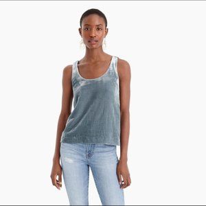 J. Crew sea blue velvet tank PS, Excellent condition
